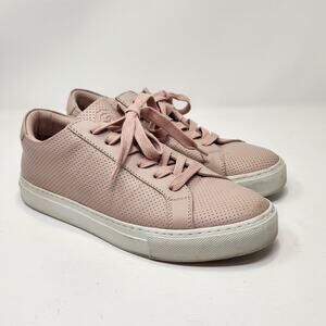 Greats Brooklyn Royale Blush Pink Leather Sneakers Women Size 8.5 Casual Low Top